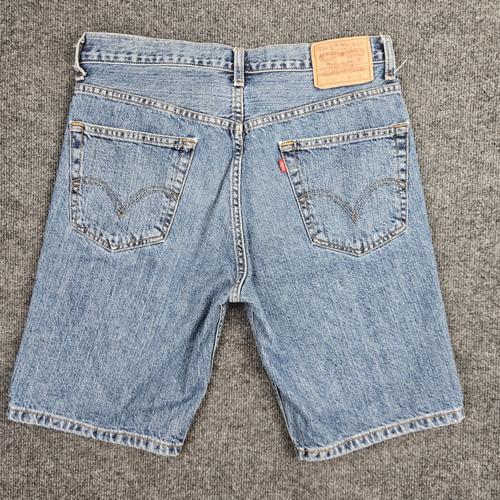 Vintage Levis 505 Denim Shorts Men's 33 Relaxed Fit Med Wash Y2K 2007 Jorts 10" - Picture 9 of 9